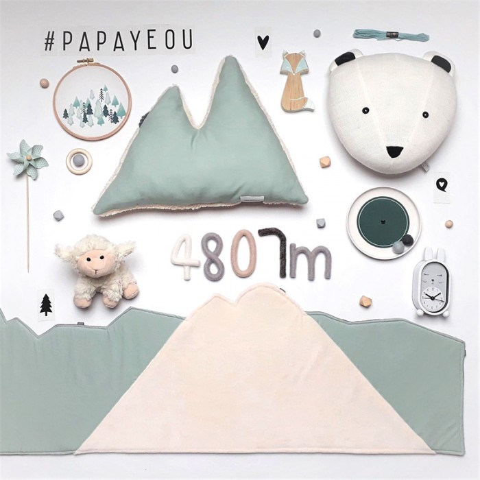 Coussin 2 montagnes papayéou - My Eco House 74 - boutique zéro déchet Coussin 2 montagnes papayéou - My Eco House 74 - boutique zéro déchet