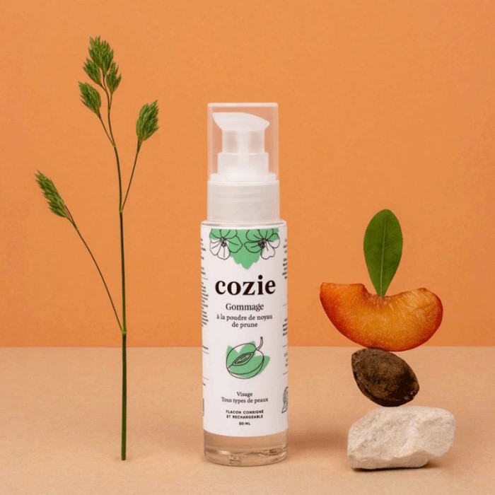Gommage visage - à la poudre de noyau de prune - 50ml - Boutique zéro déchet 74 - My Eco House Gommage visage - à la poudre de noyau de prune - 50ml - Boutique zéro déchet 74 - My Eco House