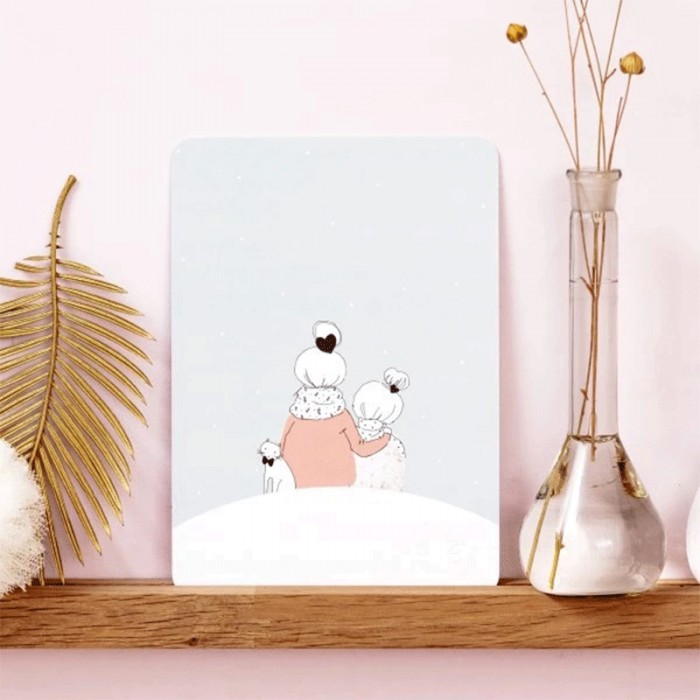Carte Sous la neige fille - Boutique zéro déchet 74 - My eco House Carte Sous la neige fille - Boutique zéro déchet 74 - My eco House