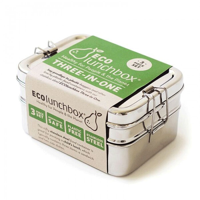 Lunch box 3 pièces - 880Ml - Boutique zéro déchet 74 - My eco house Lunch box 3 pièces - 880Ml - Boutique zéro déchet 74 - My eco house