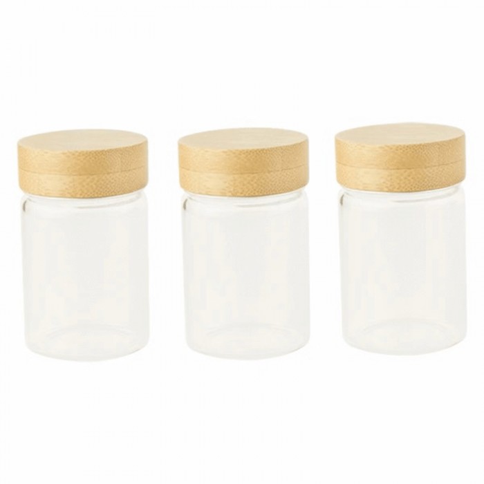 Set 3 pots 75 ml en verre et bambou - Boutique zéro déchet 74 - My Eco House Set 3 pots 75 ml en verre et bambou - Boutique zéro déchet 74 - My Eco House