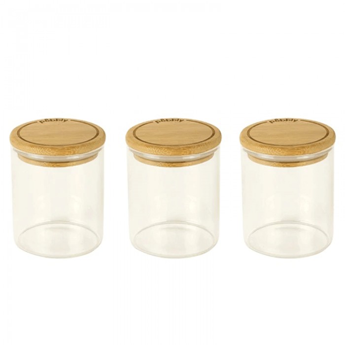 Set 3 pots 190 ml en verre et bambou - Boutique zéro déchet 74 - My eco House Set 3 pots 190 ml en verre et bambou - Boutique zéro déchet 74 - My eco House
