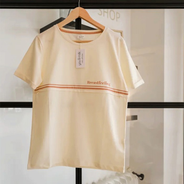 T - shirt allaitement Breastfeeling -couleur latte- coton biologique -boutique zéro déchet 74 -Epicerie de vrac - My Eco House T - shirt allaitement Breastfeeling -couleur latte- coton biologique -boutique zéro déchet 74 -Epicerie de vrac - My Eco House