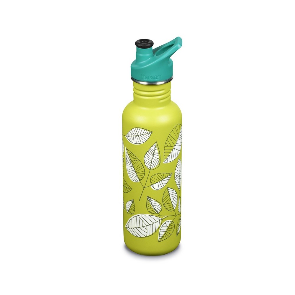 Gourde simple paroi- feuille verte - 800ml - boutique zéro dédéchet My Eco House 74