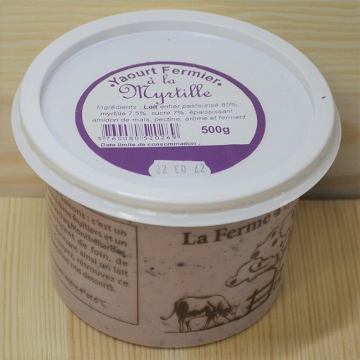 Yaourt de Vache - Myrtille 500gr