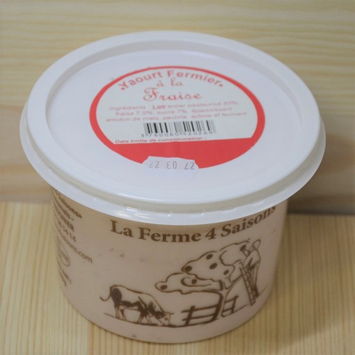 Yaourt de Vache - Fraise 500gr