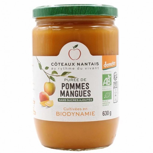 Purée de Pommes Mangues Bio 910 Gr