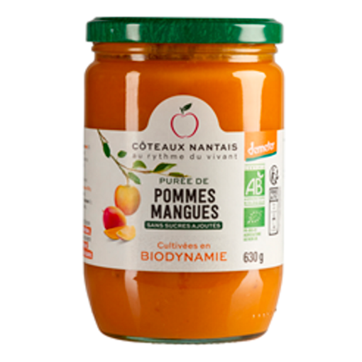 Purée de Pommes Mangues Bio 630 Gr