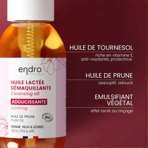 Huile lactée démaquillante Endro - 100ml