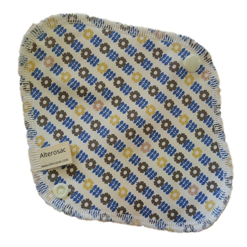 Protège slip lavable - floral bleu Protège slip lavable - floral bleu