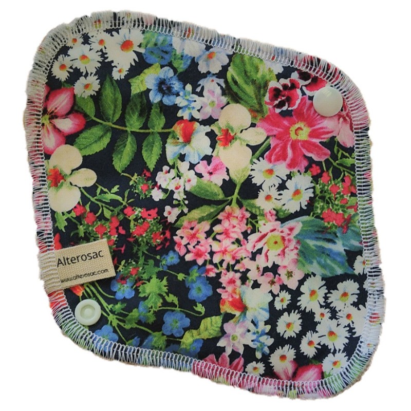 Protège slip lavable - grandes fleurs Protège slip lavable - grandes fleurs