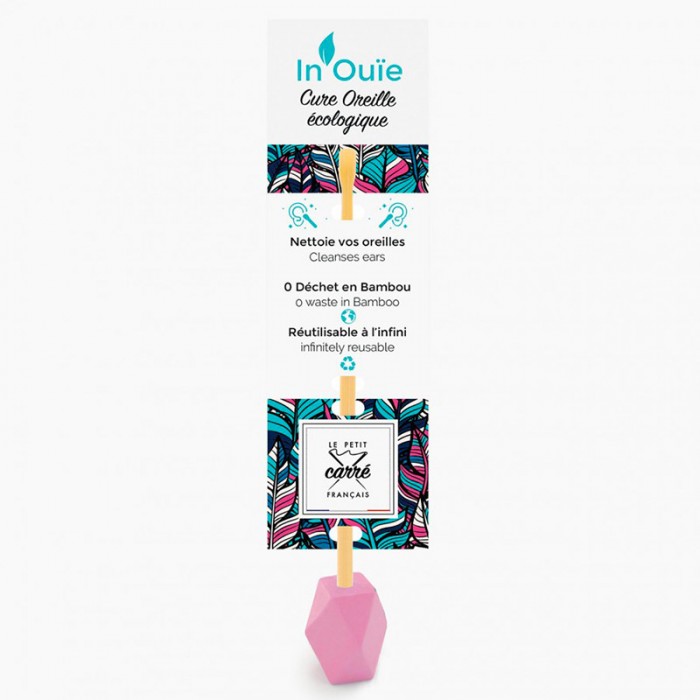 Cure oreille "IN'OUIE" réutilisable - rose - Le petit carre Francais - My Eco House Cure oreille "IN'OUIE" réutilisable - rose - Le petit carre Francais - My Eco House